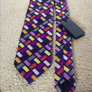 Duchamp Purple and Orange Jacket with Modern Geometric Design